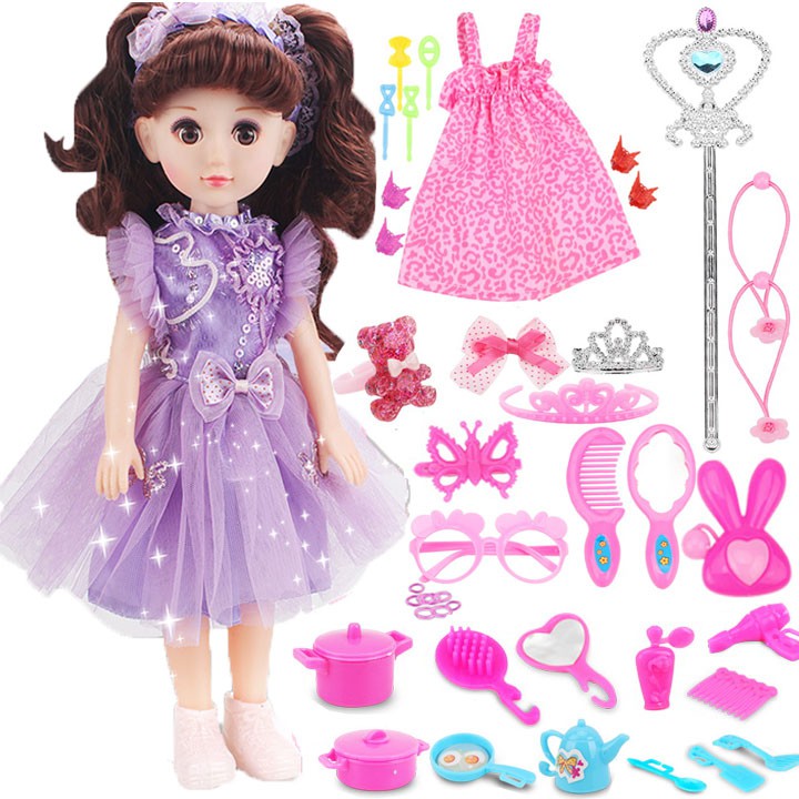 Búp Bê Mắt 4D Doll Thông Minh Phát 220 Âm Thanh ( Tím)