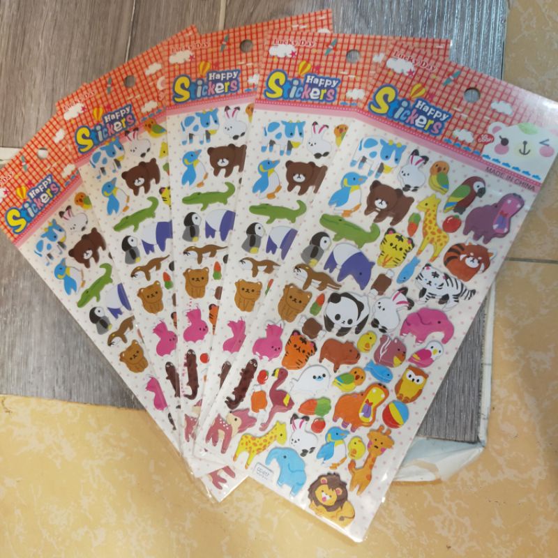 Sticker dán 3D Loạt Động Vật Dễ Thương