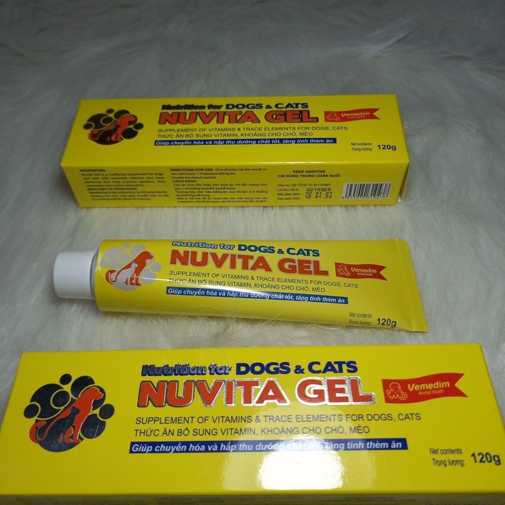 Gel dinh dưỡng chó mèo Nuvita 120gr