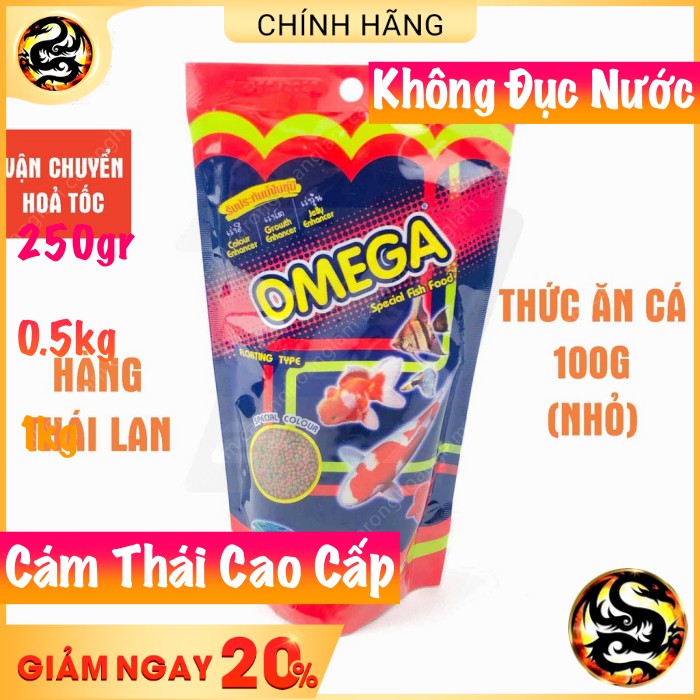 Thức Ăn Cho Cá Cảnh Cám Thái Cao Cấp OMEGA 1kg ( Nhỏ - To ) Cho Cá Koi, Cá Ba Đuôi, Cá Vàng