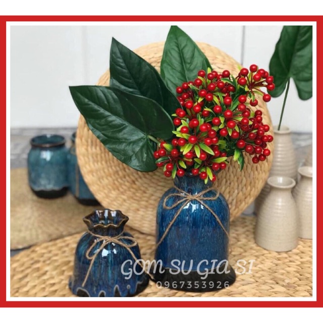 (VIDEO) Lọ Hoa Bình Bông Men Hoả Biến Cao Cấp- Dáng Túi Tiền