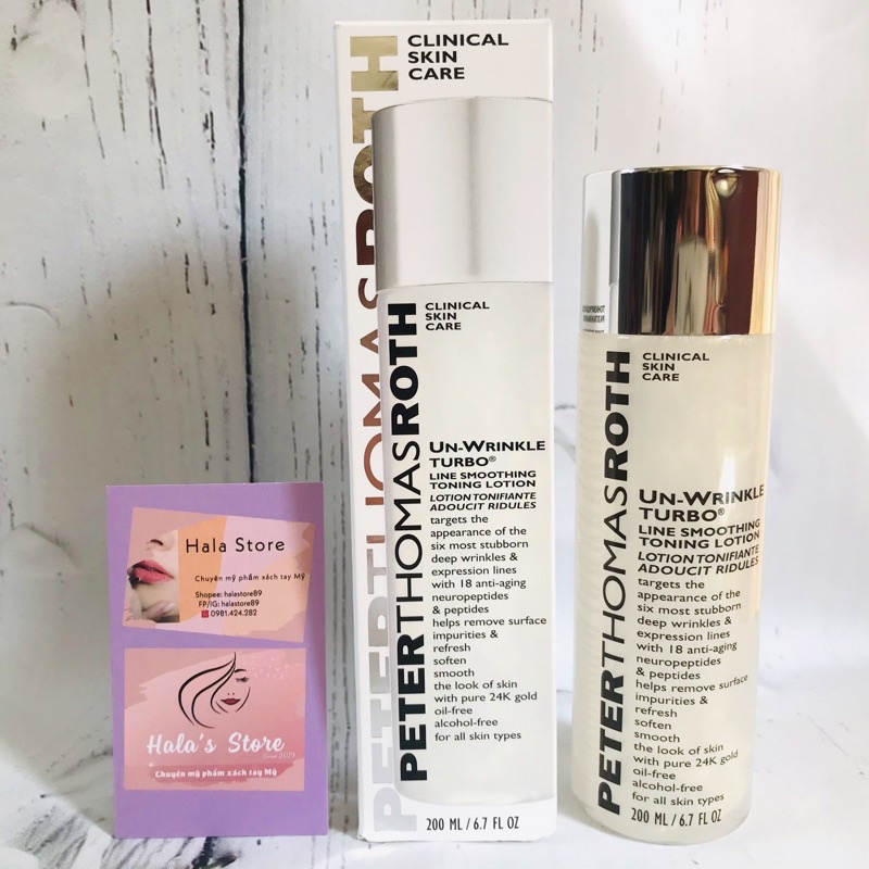 Peter Thomas Roth ✨ [Fullsize] Nước dưỡng da Lotion Toning Un-winkle Turbo Line Smoothing