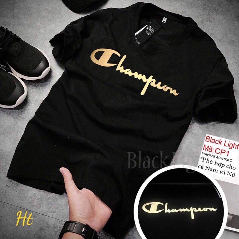 Áo phông cộc tay Cham in nhũ vàng H2A866