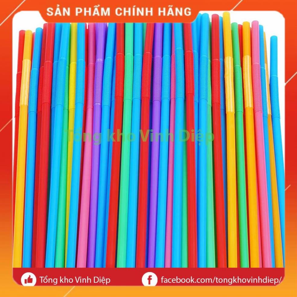 Combo 1 túi ~80 ống hút xoắn nghệ thuật nhiều màu loại đẹp