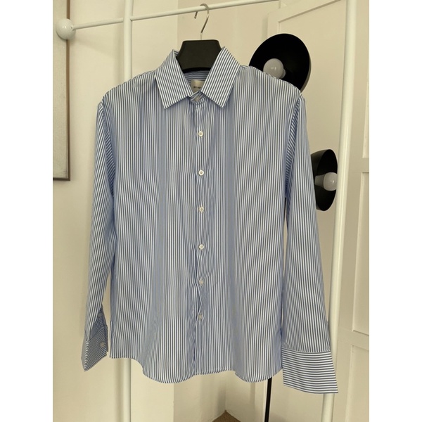 Sơmi sọc xanh basic