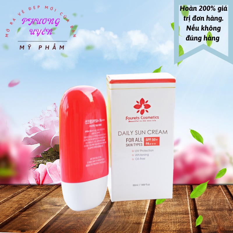 Kem Chống Nắng 50ml 💯CHÍNH HÃNG💯 Kem Chống Nắng DAILY SUN CREAM Chống Lão Hóa Và Làm Sáng Da