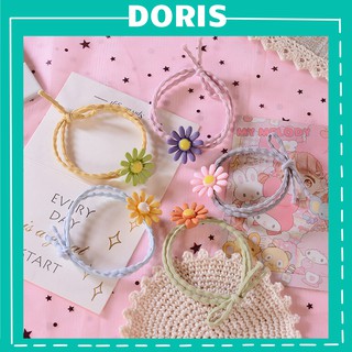 Dây cột tóc thun hoa cúc hàn quốc dễ thương- ảnh thật - doris house