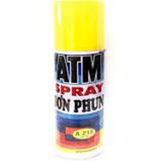 Sơn xịt màu vàng atm a218,sơn phun màu vàng atm a218 270ml