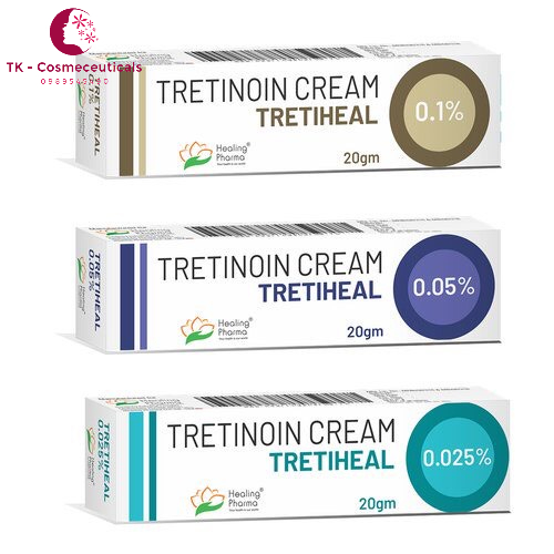 (CHÍNH HÃNG) Tretiheal Tretinoin Cream USP Kem Giảm Mụn, Chống Lão Hóa - 20g