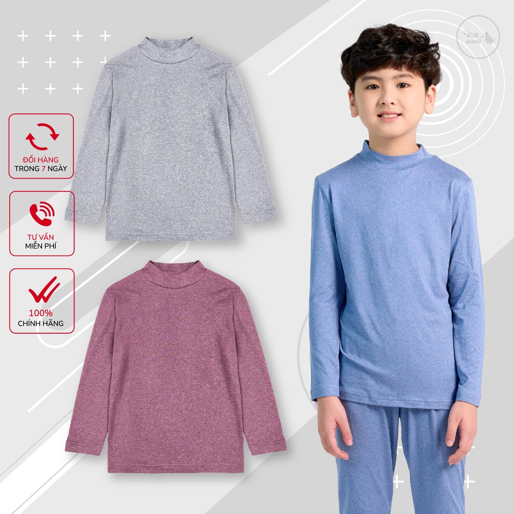 Áo giữ nhiệt cho bé Bigfox Miss Meow size đại, áo thun dài tay bé trai bé gái thu đông size trẻ em 3,4,5,...10,11 tuổi