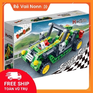 Bộ đồ chơi lắp ráp BanBao - Xe tăng đẩy trớn vượt địa hình 6962