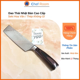 Dao bếp nhật bản seki cao cấp, dao thái mũi vuông chất liệu thép nguyên khối chống gỉ