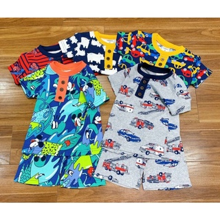 Bộ cộc tay bé trai cotton bozip xuất xịn phối cổ họa tiết