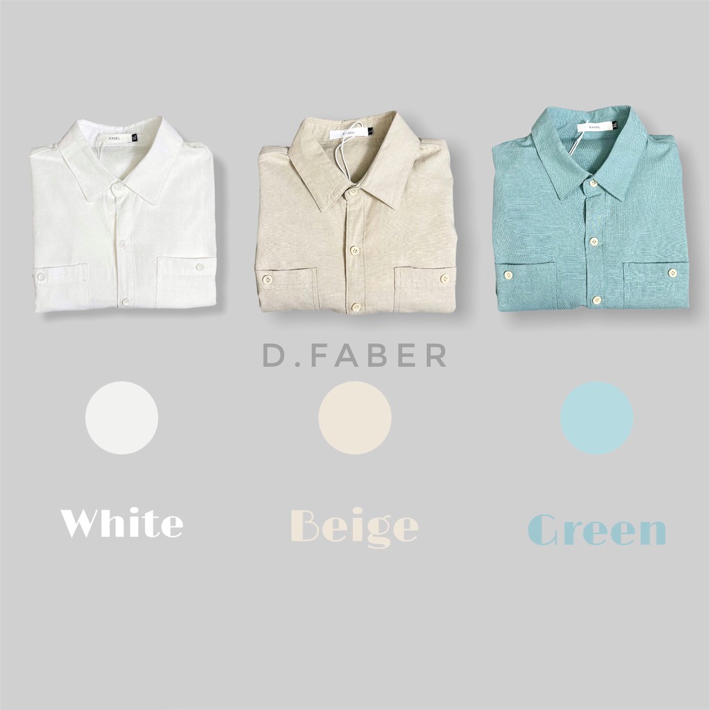 Áo sơ mi nam hàn quốc Basic vải đũi cotton Hàn Quốc xuất xịn, chuẩn form - D. Faber | BigBuy360 - bigbuy360.vn