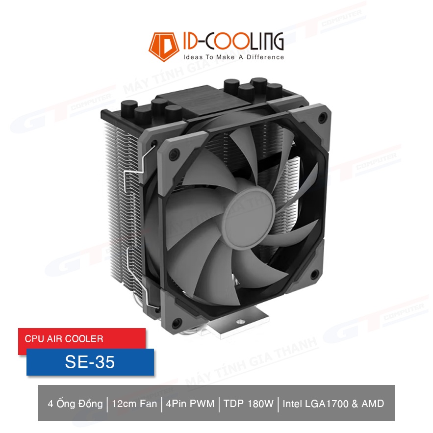 Tản Nhiệt CPU ID-Cooling SE-35 Hỗ Trợ LGA1700 New BH 24T