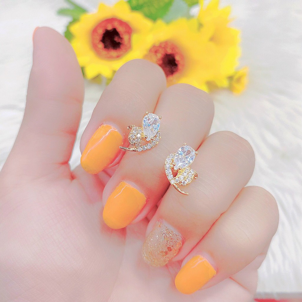 Đôi bông tai nữ mạ vàng 18K Mẫu 02.270421 - Mang đi chơi, đi tiệc đều đẹp - Bao đổi trả trong 07 ngày
