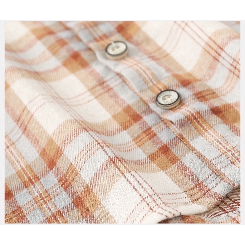 Áo sơmi bé trai WAPYPY áo dài tay có cổ cho bé hoạ tiết kẻ