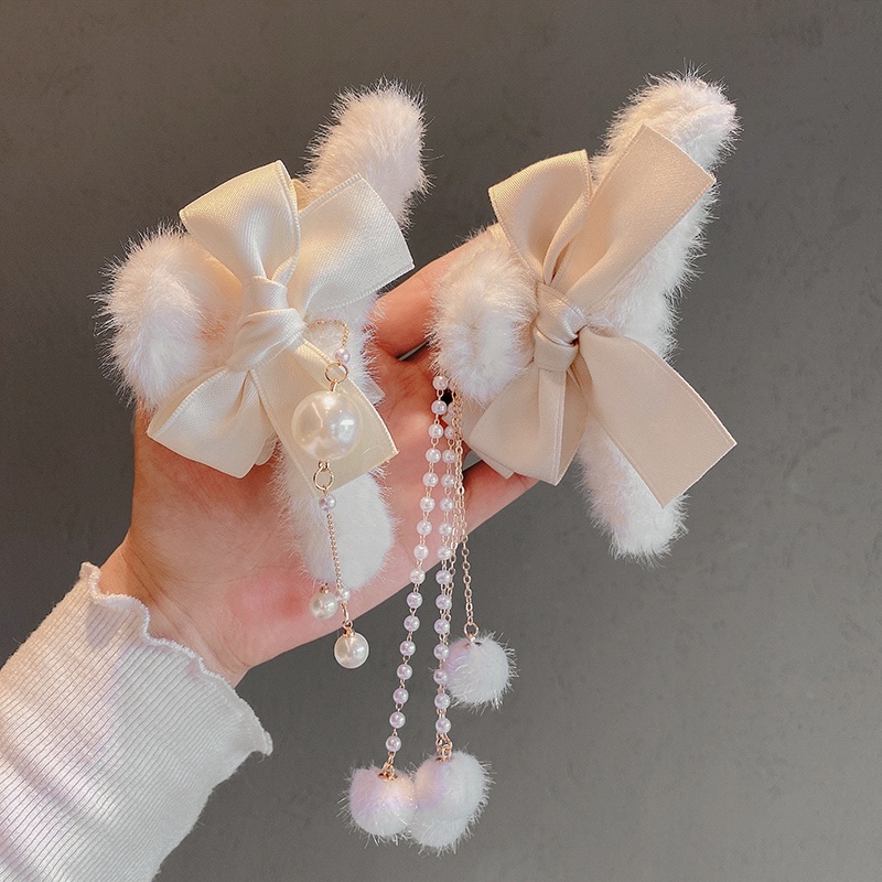 Kẹp Tóc Lông Nhung Hàn Quốc Dễ Thương Thời Trang Thu Đông