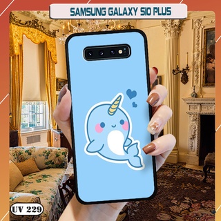Ốp lưng nhám in hình 3D Samsung Galaxy S10 Plus