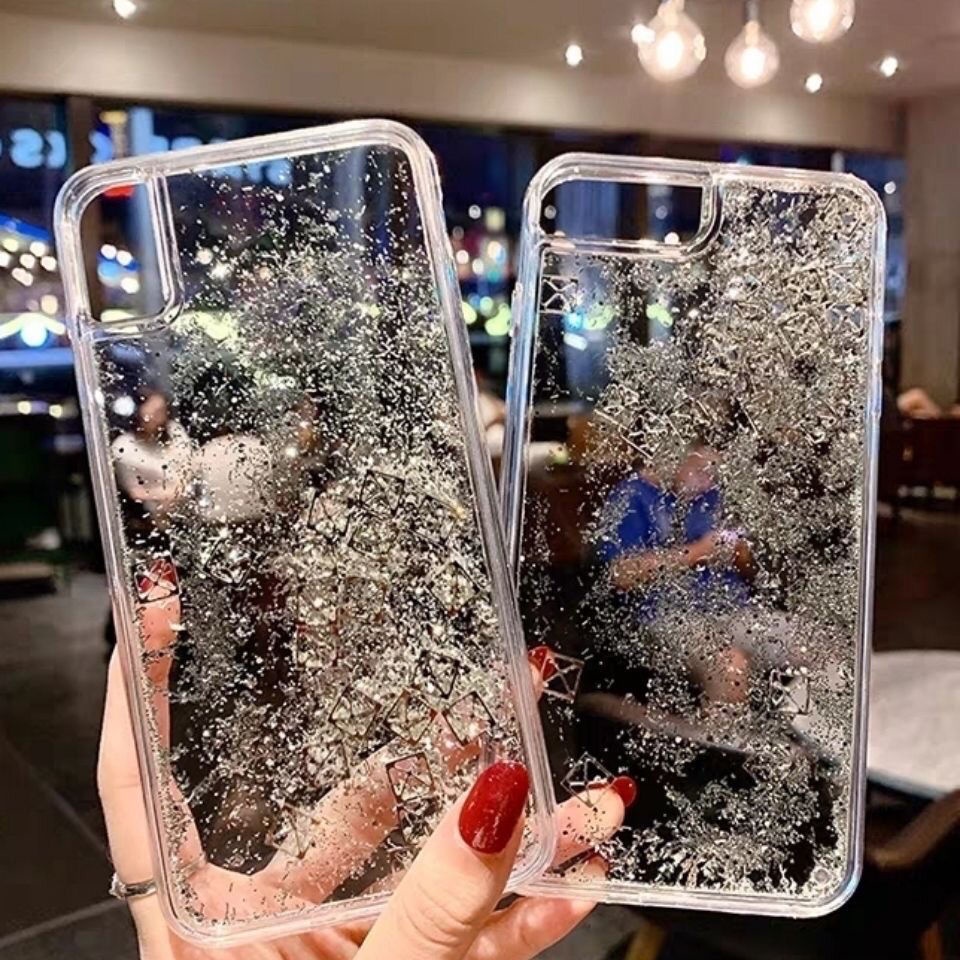 Ốp Điện Thoại Kim Tuyến Nước Làm Mát Chống Rơi Cho iPhone 13 12 11 Pro Max 7 PLUS 8plus SE XS MAX Phone Case