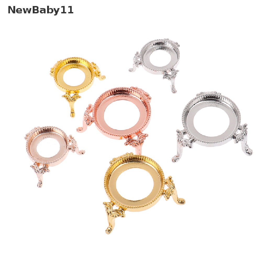 Khay Trưng Bày Quả Cầu Pha Lê Bằng Kim Loại Màu Vàng / Bạc