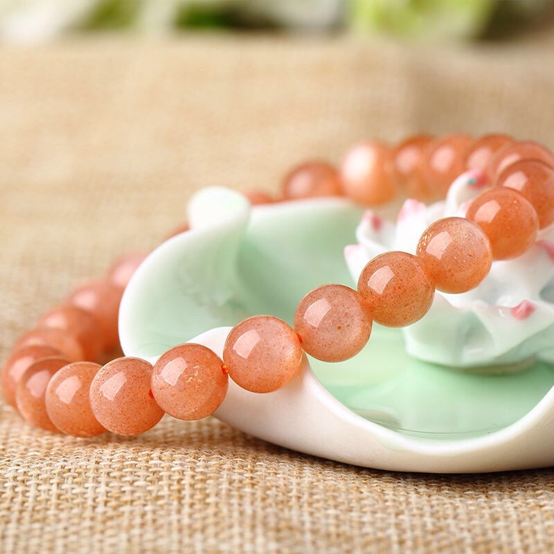 Vòng Tay Vòng Tay Vòng Tay Đá Mặt Trời Cát Vàng Tự Nhiên Vòng Tay Đá Mặt Trăng Cam Vòng tây Đá Mặt Trời Mắt Mèo Đá Mặt Trời Pha Lê Phụ Kiện Quà Tặng Tháng 5 Mắn