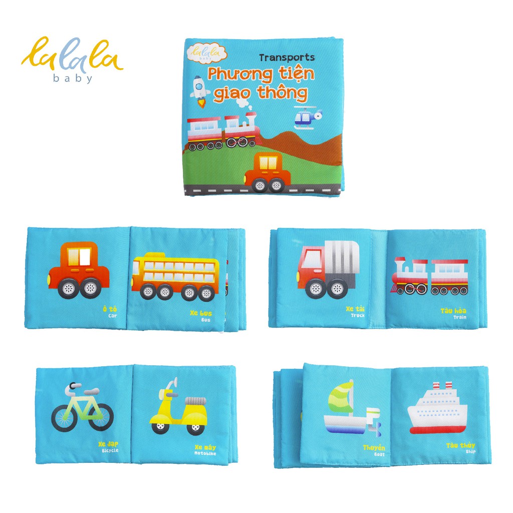 Sách vải Lalala baby, kích thích đa giác quan: My very first book, kích thước 15x15cm 12 trang [Giá Rẻ]