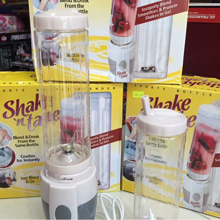 Máy xay sinh tố cầm tay 2 cối kèm cốc tiện lợi Shake'n Take