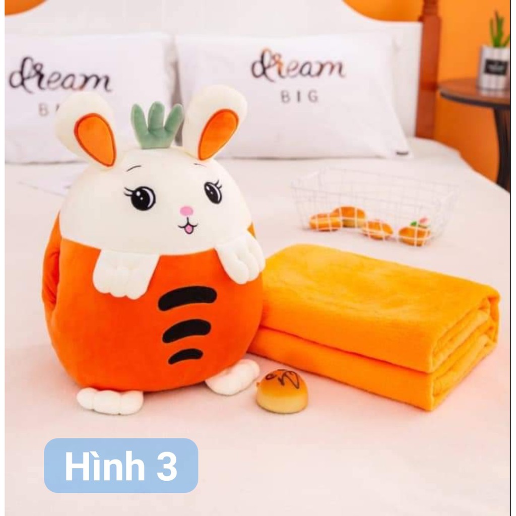 CHĂN GỐI VĂN PHÒNG 3IN1🔥GIÁ TỐT NHẤT 🔥 MỀN ĐI HỌC HÌNH THÚ TRÁI CÂY CHO BÉ
