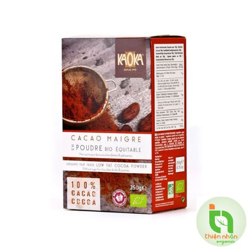 Bột CaCao Tách Béo Nguyên Chất Hữu Cơ Kaoka 250g