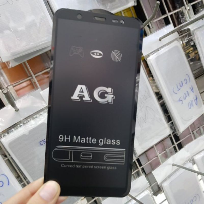 SAMSUNG J8 _Kính cường lực nhám chống vân tay