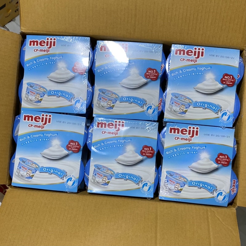 Meiji Sữa Chua Ăn Nguyên Chất 90g/1hộp ( 1 lốc 4 hộp )