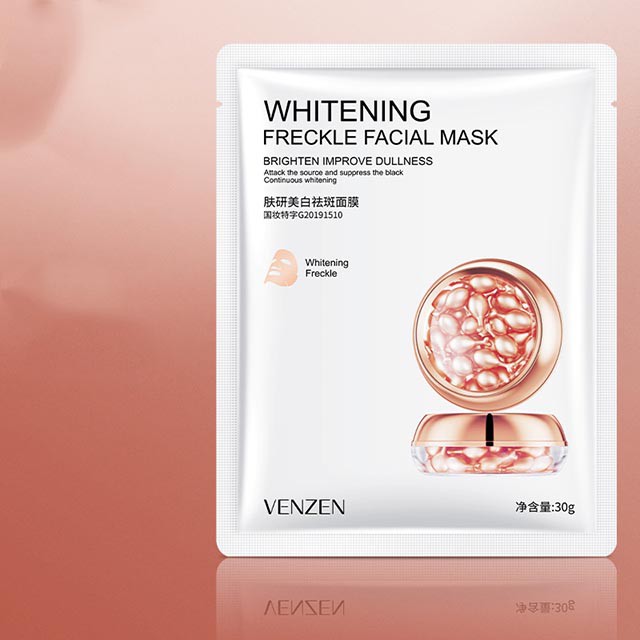 Mặt Nạ Venzen Whitening Freckle Facial Mask Viên Dưỡng Trắng Da àn Nhang