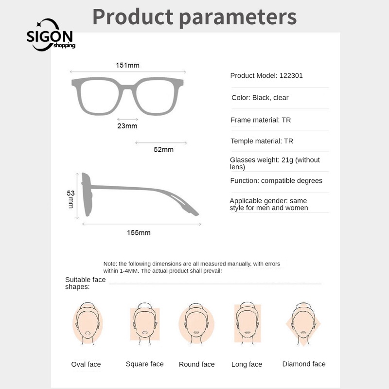 Mắt Kính Gọng Đen Chống Ánh Sáng Xanh/Hồng Thời Trang Cho Nữ