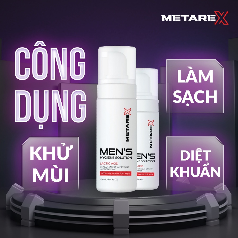 Vệ sinh vùng kín nam giới dạng bọt Metarex, ddvs nam 150ml, chuyên vệ sinh vùng kín cho nam, thơm lâu dịu nhẹ - MTR08