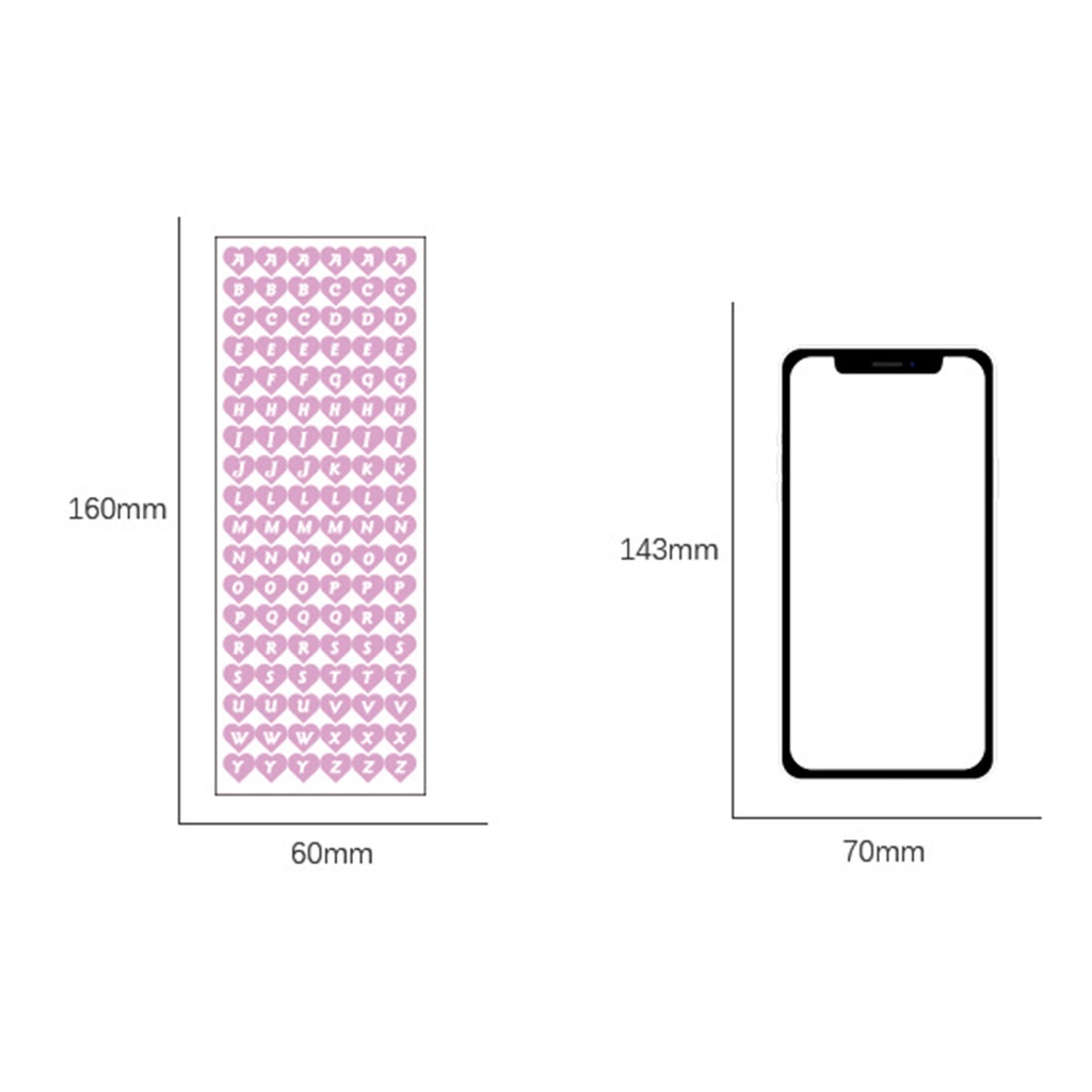 1 Miếng Dán Trang Trí Điện Thoại Hình Chữ Cái Tiếng Anh