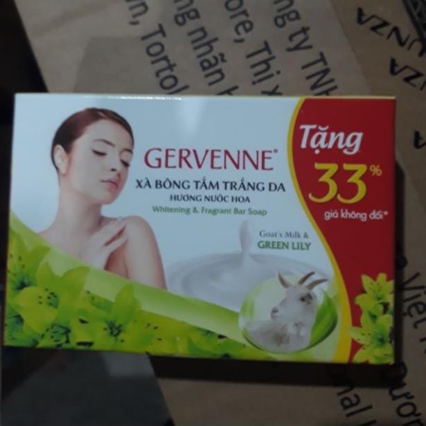 Gervenne - Xà bông tắm trắng da  gervenne 90g tặng dung tích 33% lên 120g