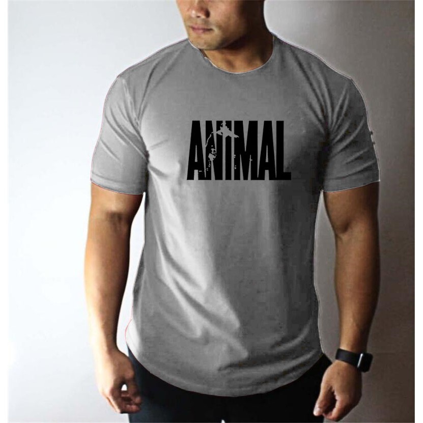 Áo thun ngắn tay in hình động vật cho nam