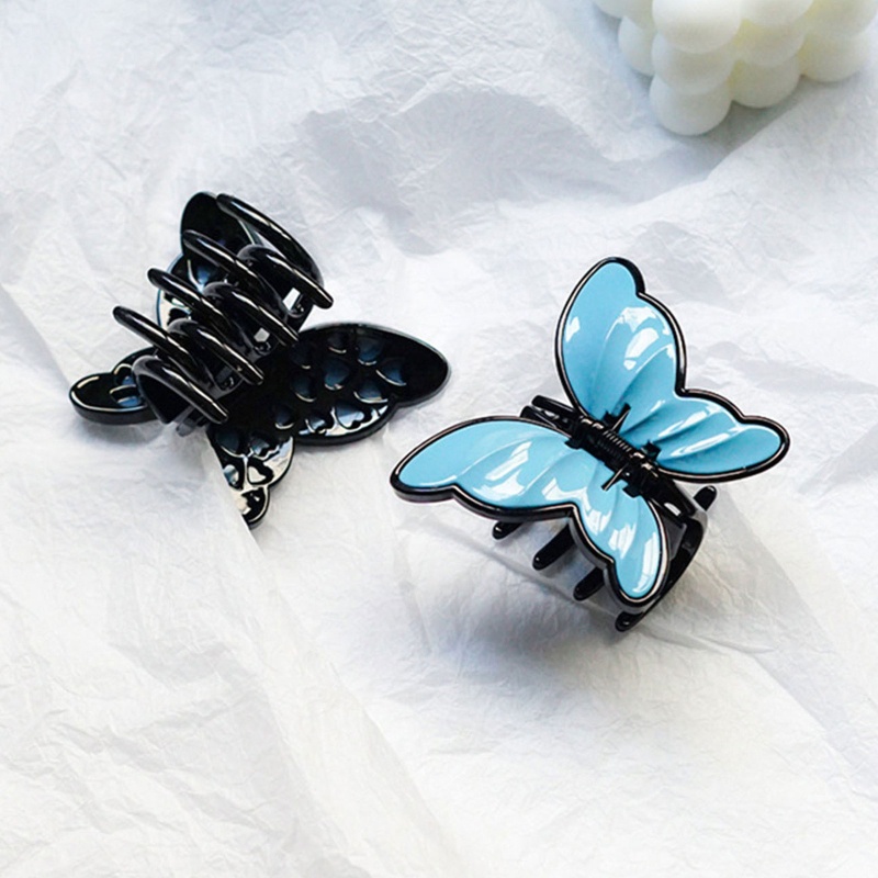 Kẹp Tóc Càng Cua Dài Bằng Nhựa Dày / Mỏng Hình Bướm Dễ Thương Cho Nữ