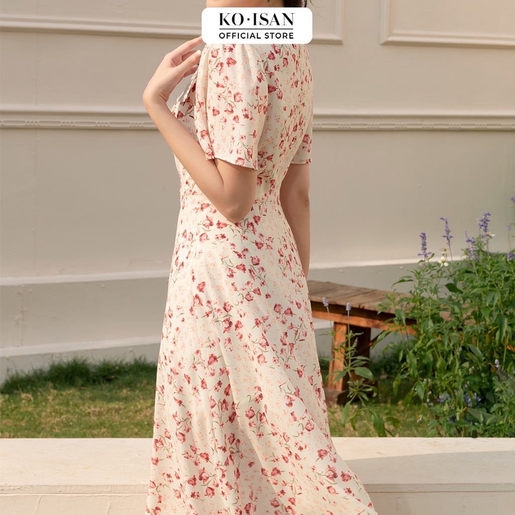 [Mã BMBAU50 giảm đến 50K đơn 99K] Váy hoa nhí tiểu thư vintage thiết kế tay nhún công chúa KOISAN 22056687 | BigBuy360 - bigbuy360.vn