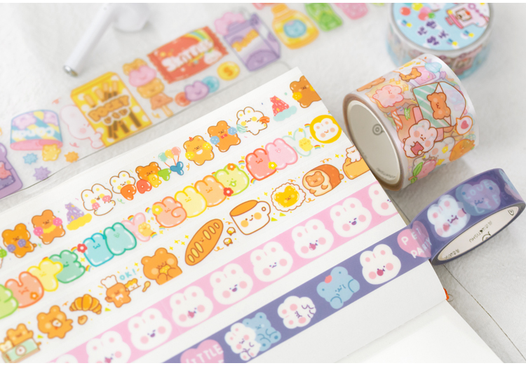 Cuộn Băng Dính Trang Trí Họa Tiết Hoạt Hình Dễ Thương