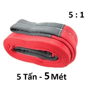 Dây cáp vải cẩu hàng 5 Tấn - bản 125mm - Hệ số 5:1 - 5 Mét