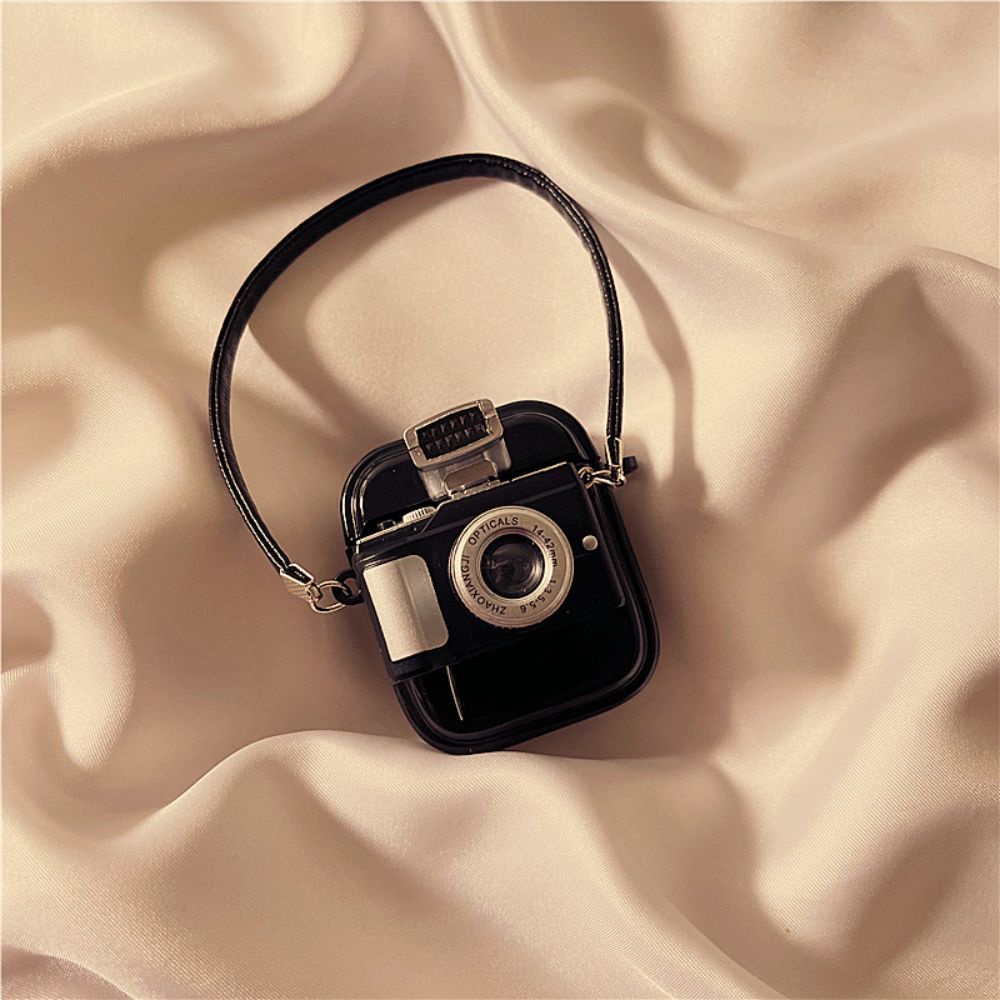 Vỏ Bảo Vệ Hộp Sạc Tai nghe không dây Airpods 1 / 2 / 3 / pro Bằng Silicon Hình Máy Ảnh Sáng Tạo