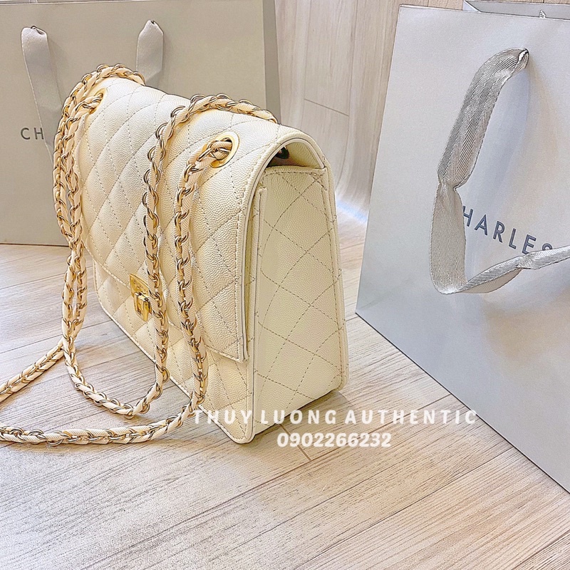 Túi xách Charles and Keith màu trắng CK2-70781688-4