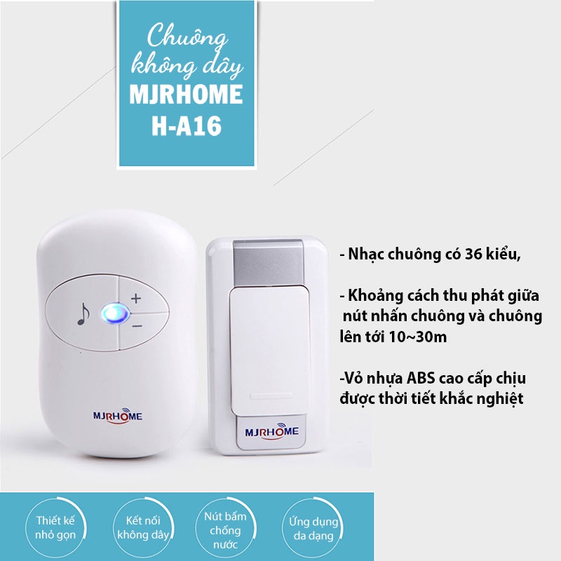 Chuông Cổng Báo Khách Không Dây Chống Nước