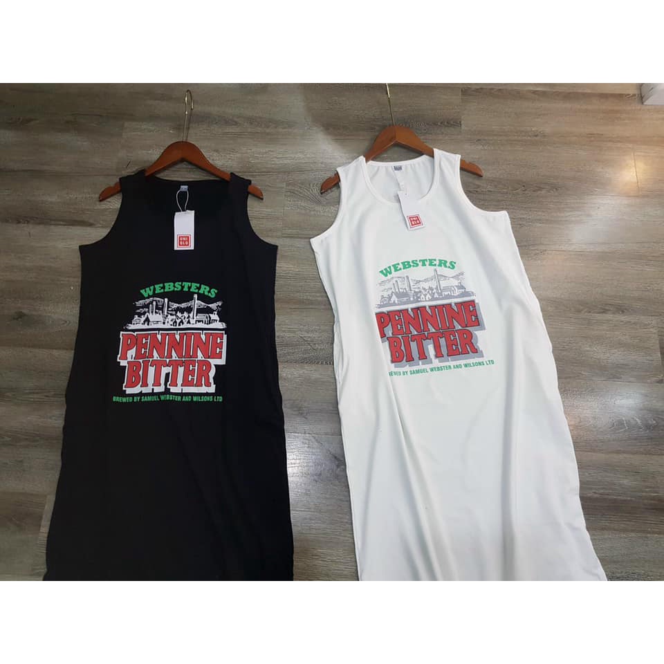 Đầm thun sát nách dáng suông