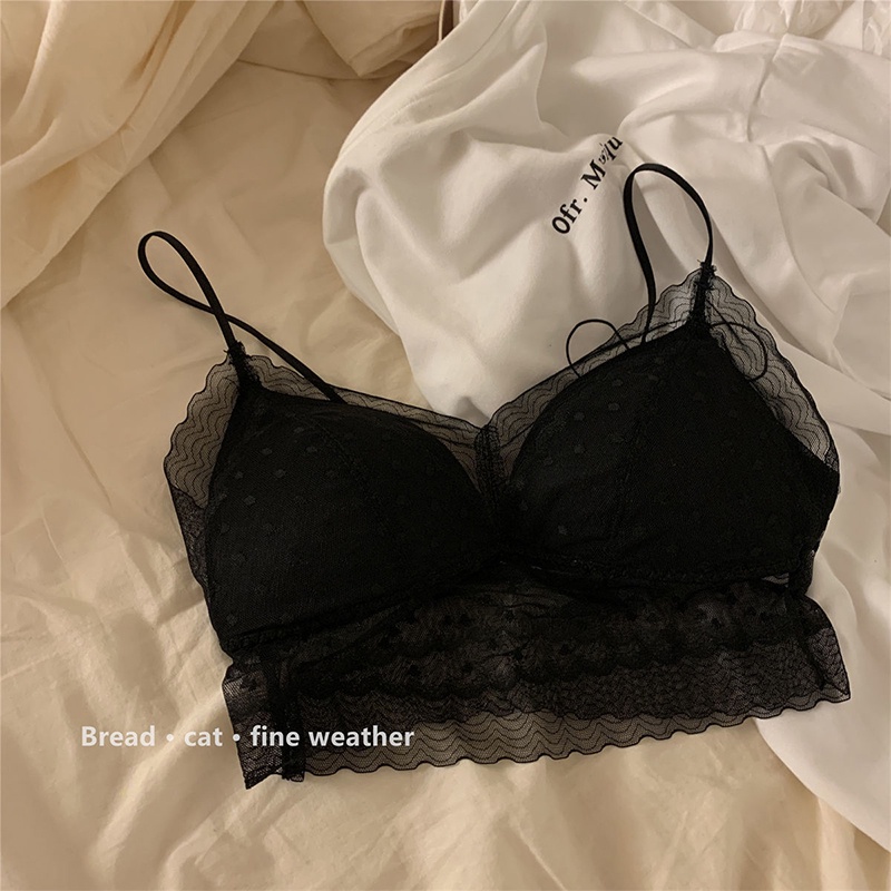 Áo bra 2 dây nữ Xuu Design, phối ren gợi cảm đệm mút mỏng thoáng mát - BR15