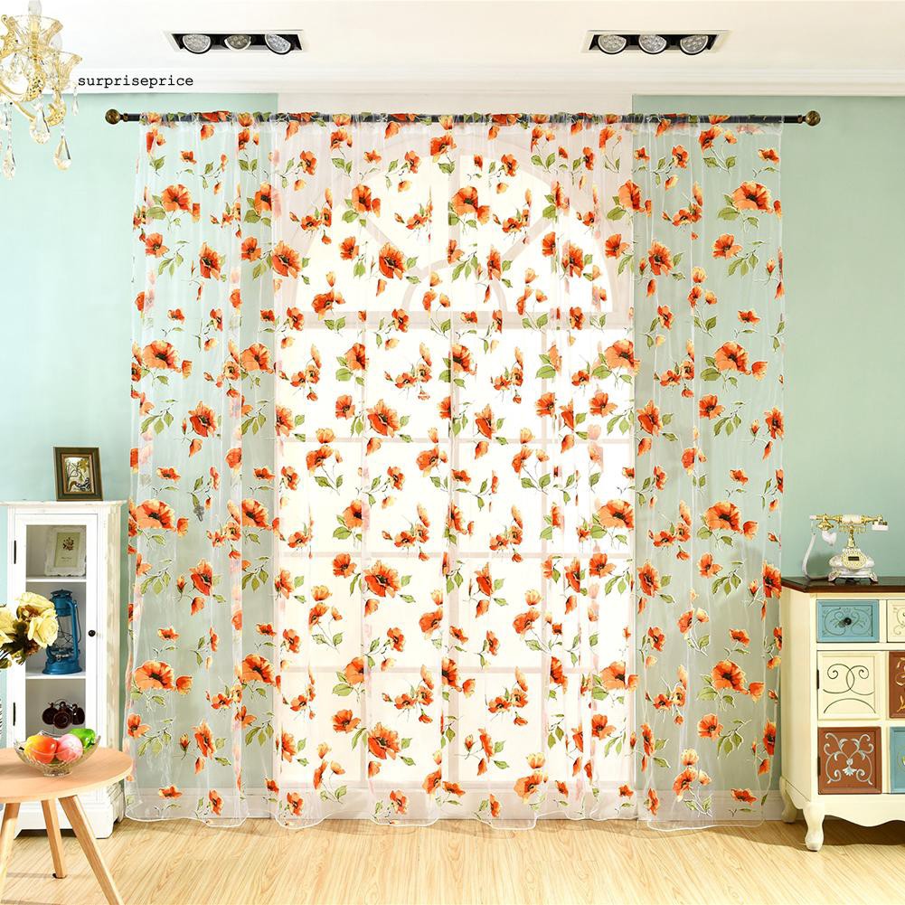 Rèm cửa mỏng họa tiết hoa xinh xắn