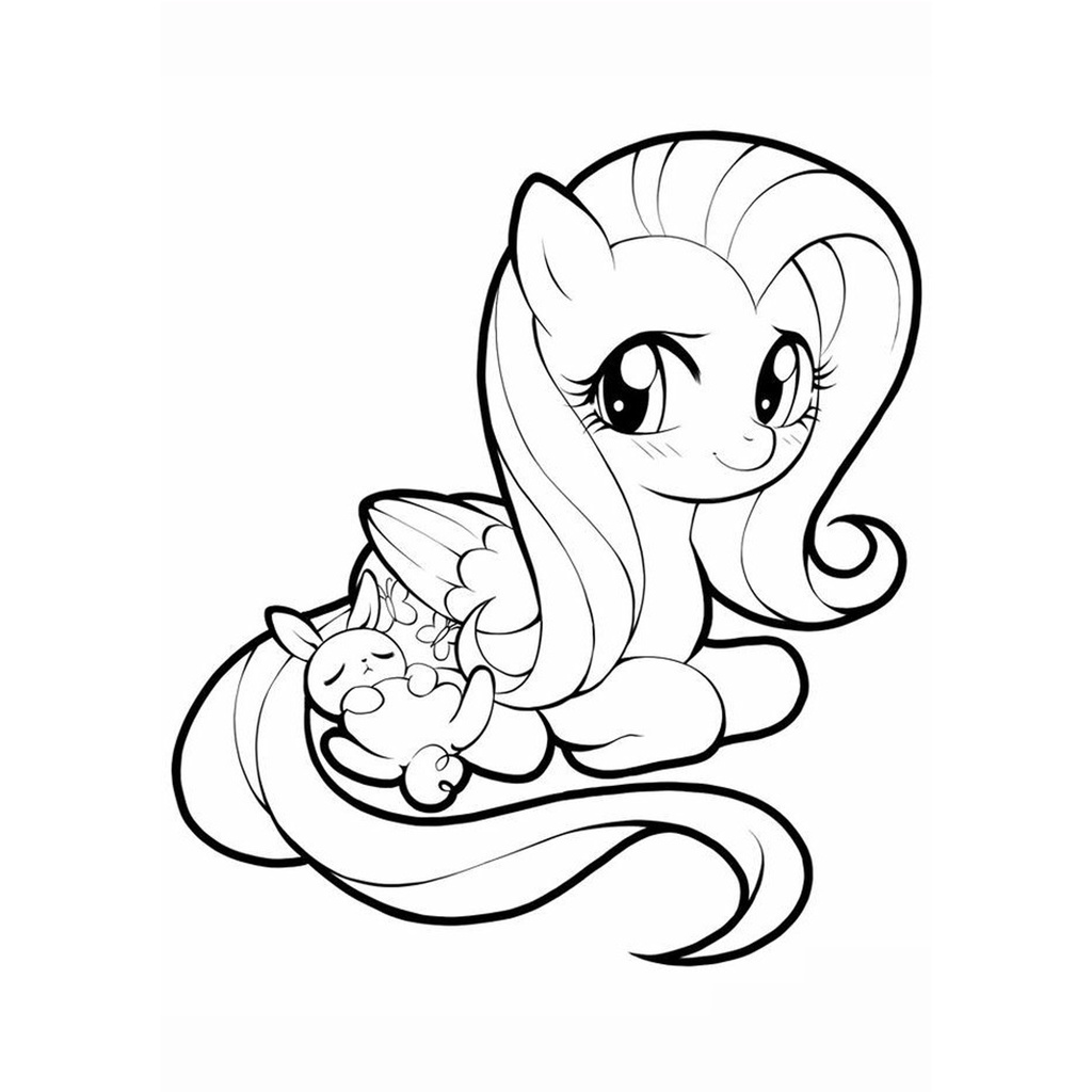 Line art Tranh tô màu Anime khổ A4 - Cho những bạn yêu thích phim MY LITTLE PONY