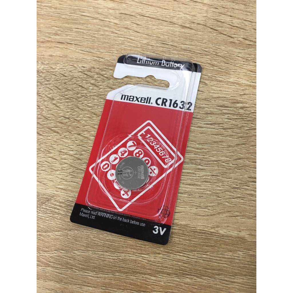 Vỉ 1 viên pin CR1632 Maxell lithium 3V